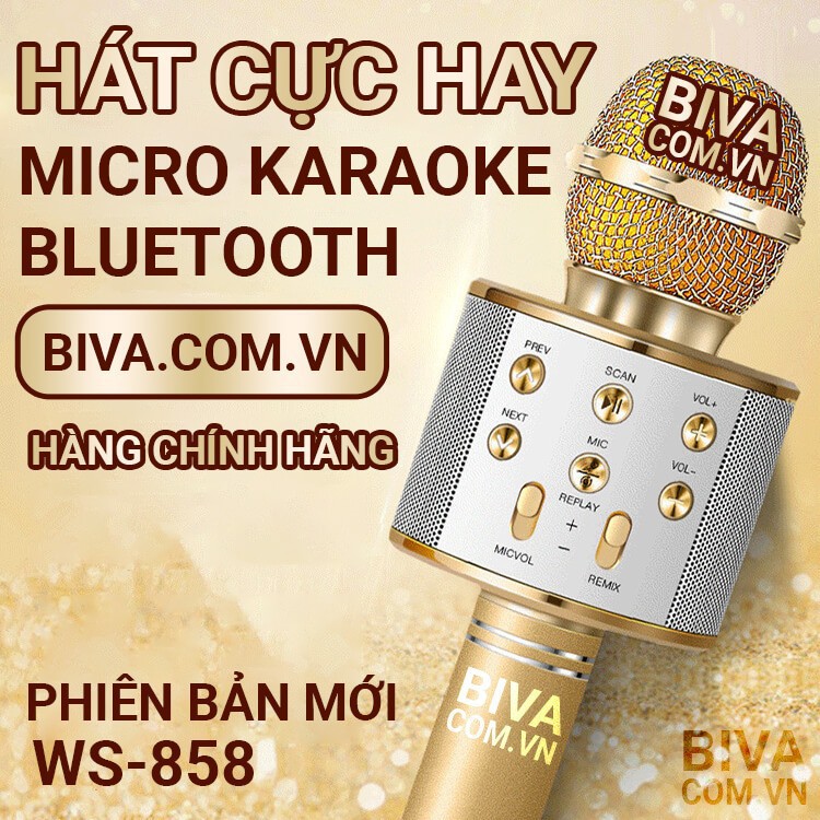 Mic Karaoke Bluetooth - Phiên bản mới
