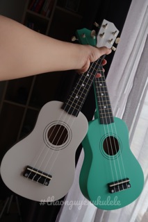 [Size 21inch] Đàn ukulele soprano màu chất liệu gỗ 100%