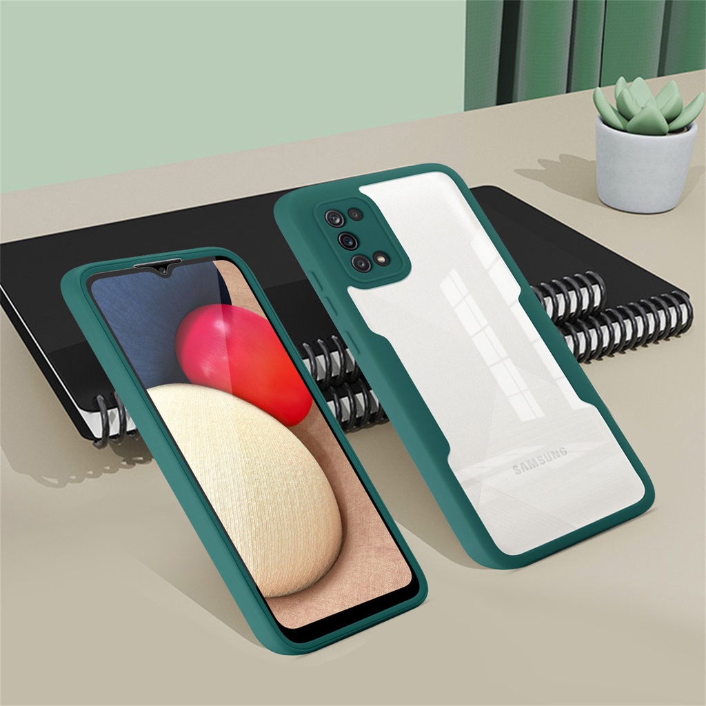 Ốp Điện Thoại Mềm Trong Suốt Bảo Vệ Toàn Diện 360 Độ Cho Samsung Galaxy A02 A02S A21S A51 A71 A10S A20S A20 A30