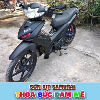 Combo sơn Samurai sơn xe máy màu đen nhám 109A