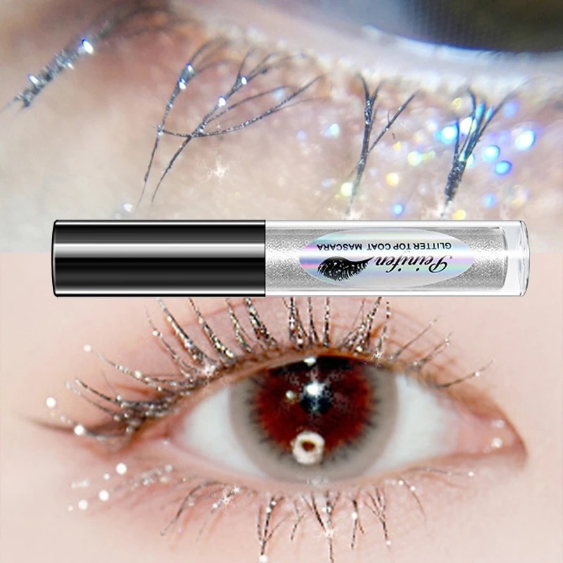 1 Mascara/Mascara Màu Kim Tuyến Kháng Nước Lâu Trôi Nhanh Khô Chuốt Mi Cong Vút Và Dày Hơn Với Thiết Kế Vỏ Lấp Lánh Thời Trang