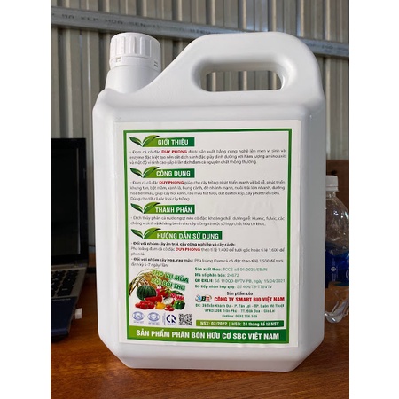 Phân Bón Hữu Cơ Dịch Đạm Cá Cô Đặc Cao Cấp Duy Phong Siêu Ra Rễ Tăng Hàm Lượng Dinh Dưỡng Cho Cây Trồng 5 Lít