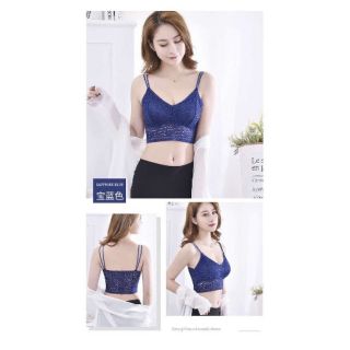 Áo bra ren hai dây hoa cúc đẹp