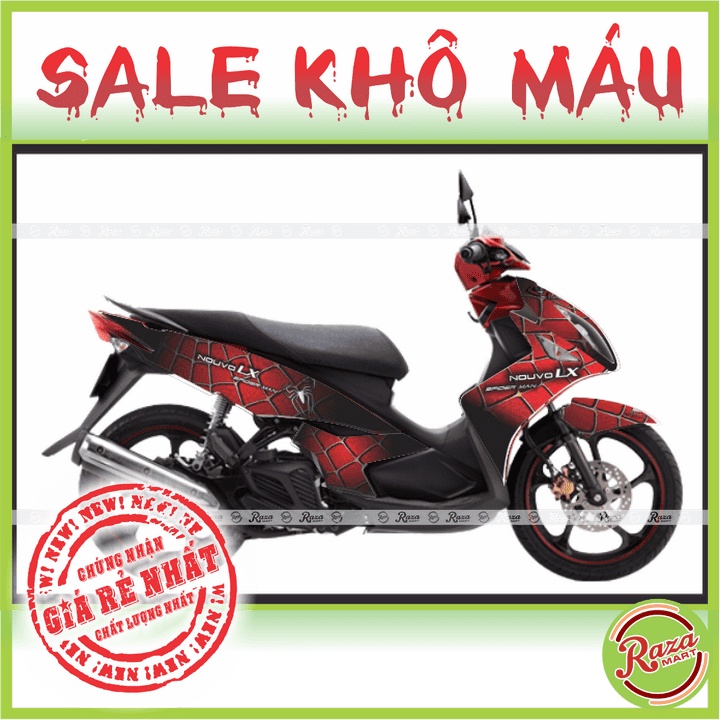 | SALE KHÔ MÁU | Tem trùm xe Nouvo LX - Decal PVC 5 Lớp Cao Cấp - Chống Thấm, Chống Phai Màu - Mã số: NOL 98