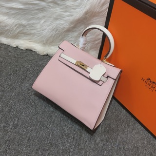 Túi chữ H kelly size 25 phối 2 màu