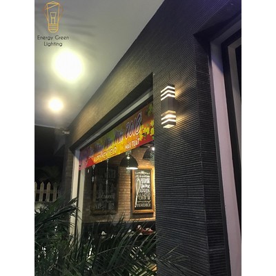 Combo 3 Đèn tường Atimol 2 Đầu Đui Energy Green Lighting E27 3358/2 Decor Vintage trụ cổng cột nhà chiếu sáng- 3 Vạch kẻ