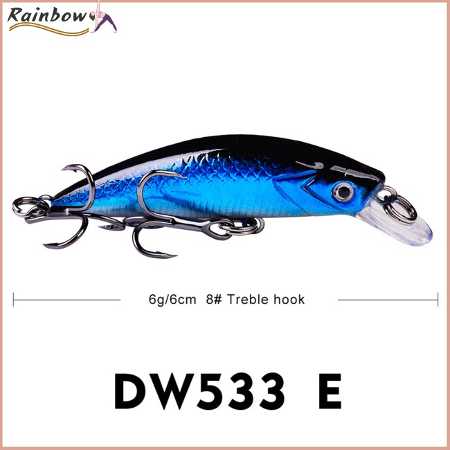 Mồi Câu Cá Giả Bằng Nhựa Cứng 6g / 6cm