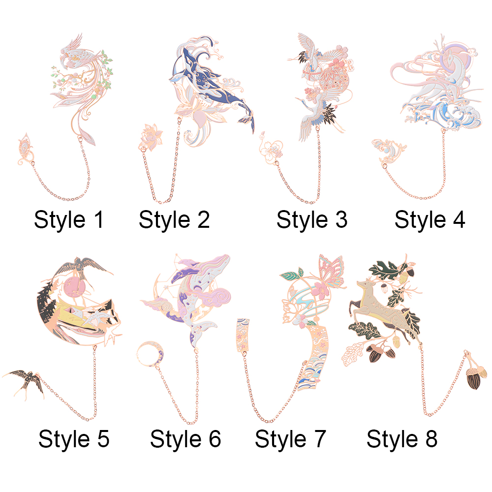 Kẹp Sách Kim Loại Phối Tua Rua Phong Cách Trung Hoa Cổ Điển