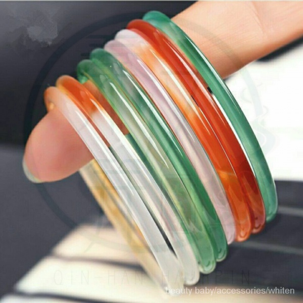 Vòng tay đá mã não tự nhiên kiểu dáng thời trang dành cho nữ