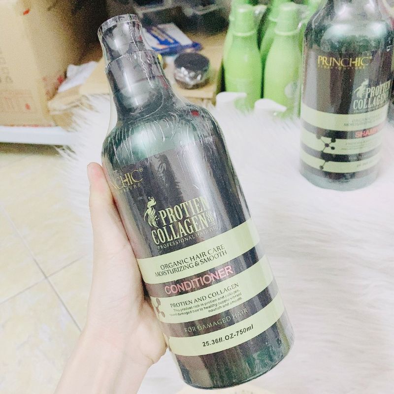 CẶP DẦU GỘI + XẢ  PRINCHIC COLLAGEN ITALY 750ml