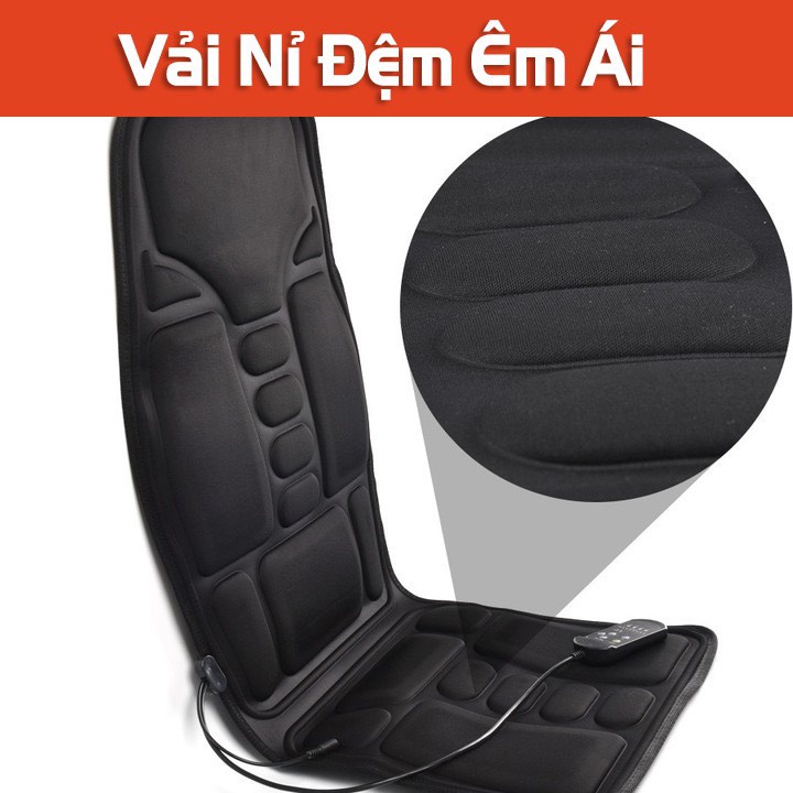 [Hỏa tốc TP HCM) Nệm Ghế massage toàn thân trên ghế ô tô, trong nhà, văn phòng JB-100B  BH 1 năm