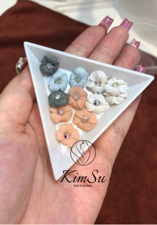 Set combo hoa bột ( 58 bông hoa tay + hoa chân )