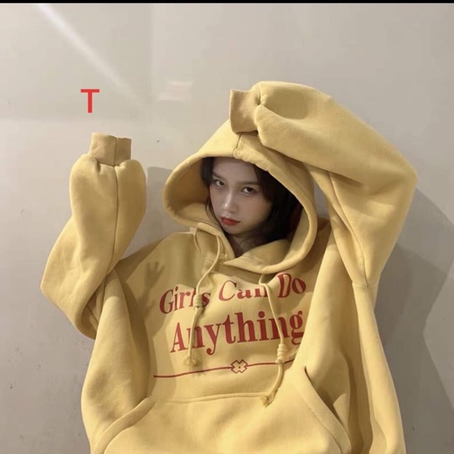 [FREESHIP ĐƠN TỪ 50K] Áo hoodie GIRL CAN DO chữ ngực1019