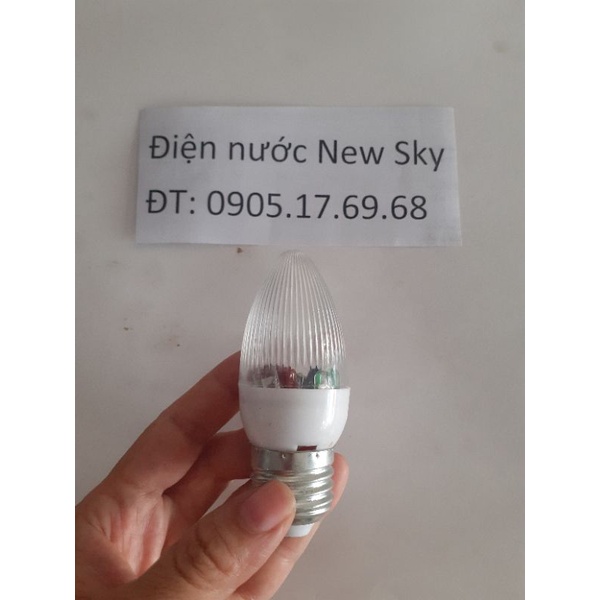 Bóng đèn led nhọn đủ màu đui E27