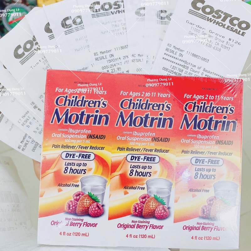 Chai Siro giam dau ha sot cho trẻ Children’s Motrin Pain Reliever Fever Reducer chuẩn Mỹ
