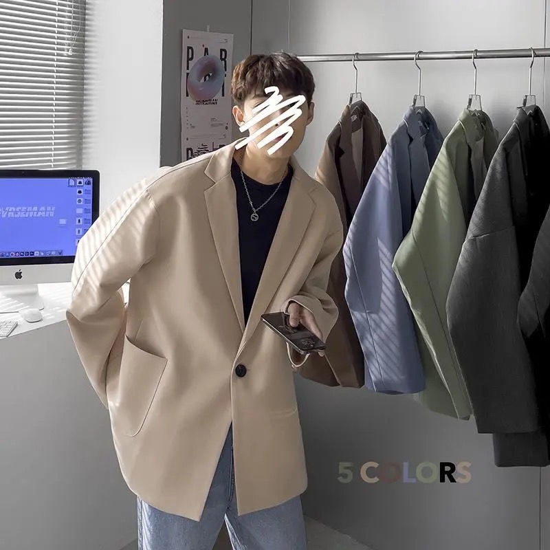 Bộ Đồ Vest Dáng Rộng Kiểu Hàn Quốc Thiết Kế Lịch Lãm Cho Nam