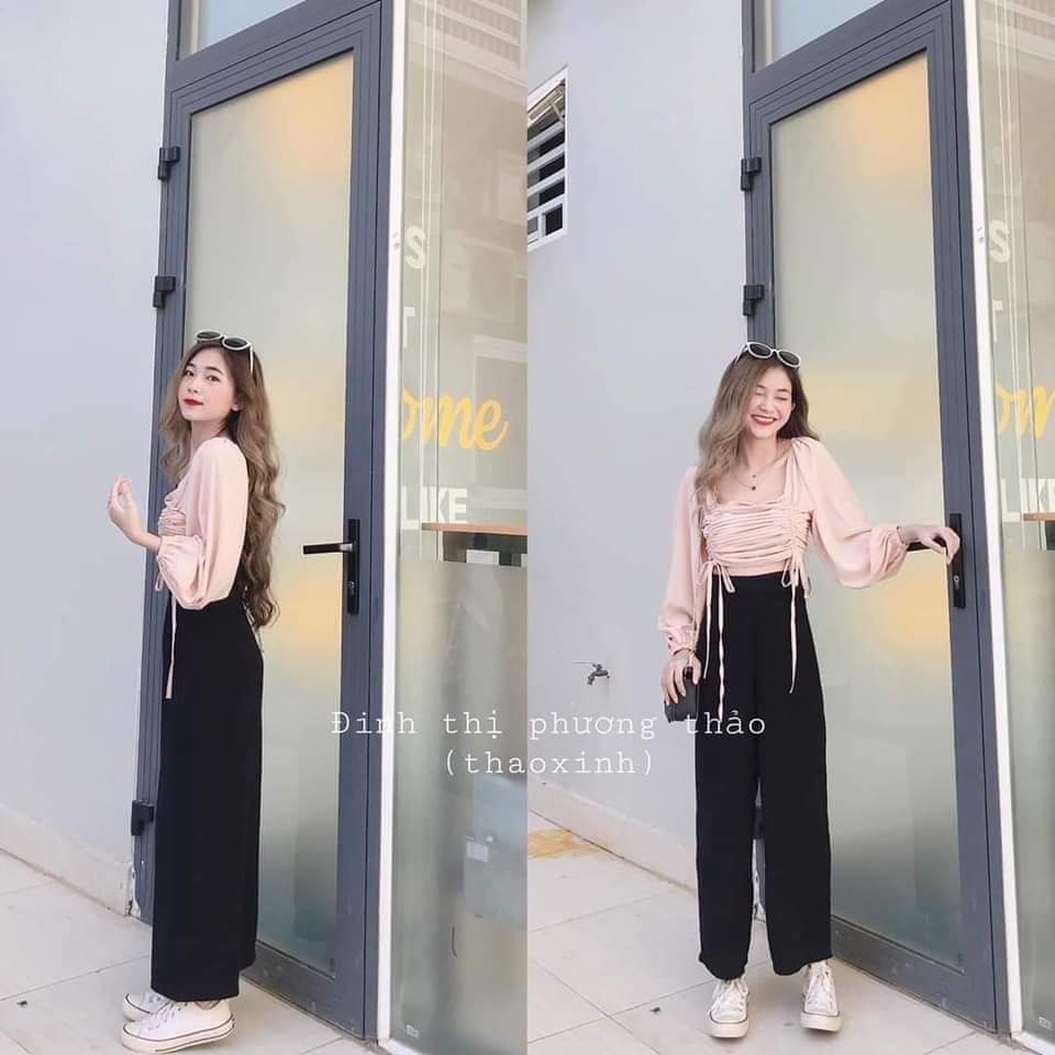 Áo nữ kiểu rút dây đũi xinh xắn