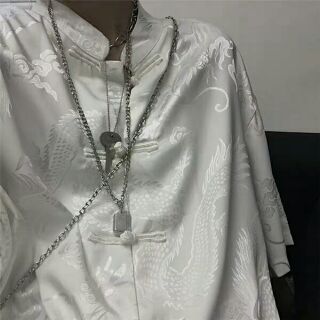 Áo sơ mi ulzzang cổ tàu vân rồng