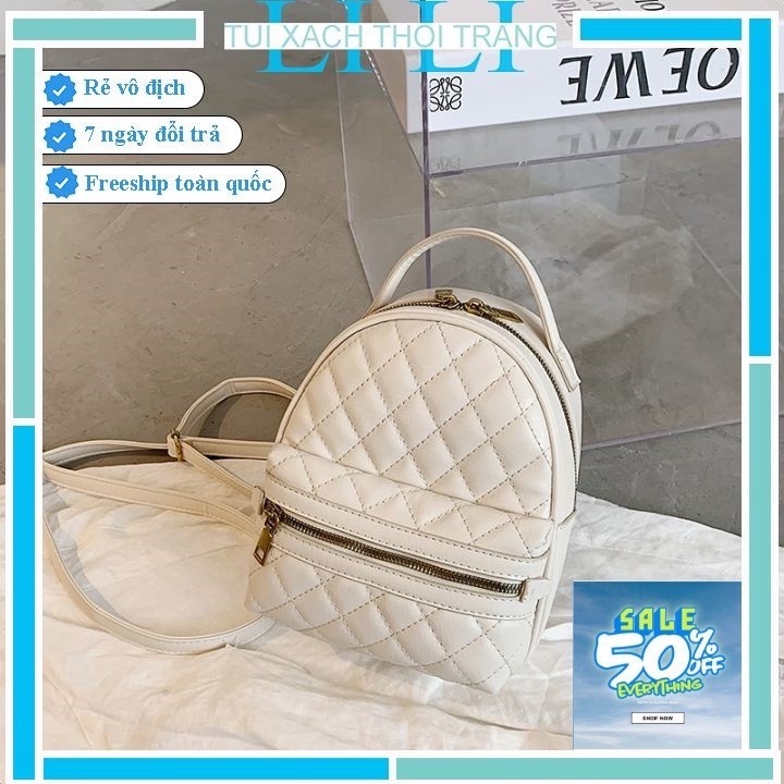 Balo mini nữ 💖💖 Balo đẹp dáng mini hoạ tiết trần trám siêu cute!!! BL002 (có kèm video, ảnh thật)