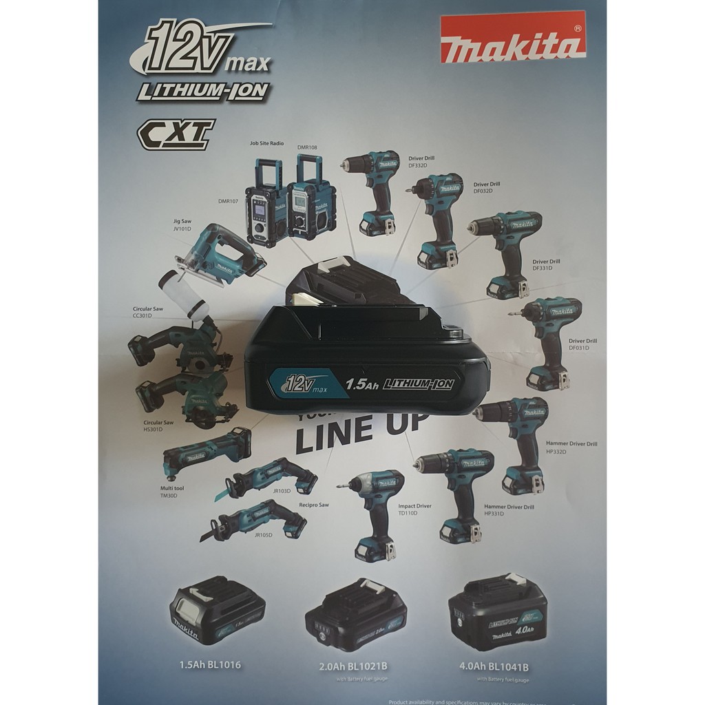 Pin Chính hãng Makita 12v max 1,5Ah