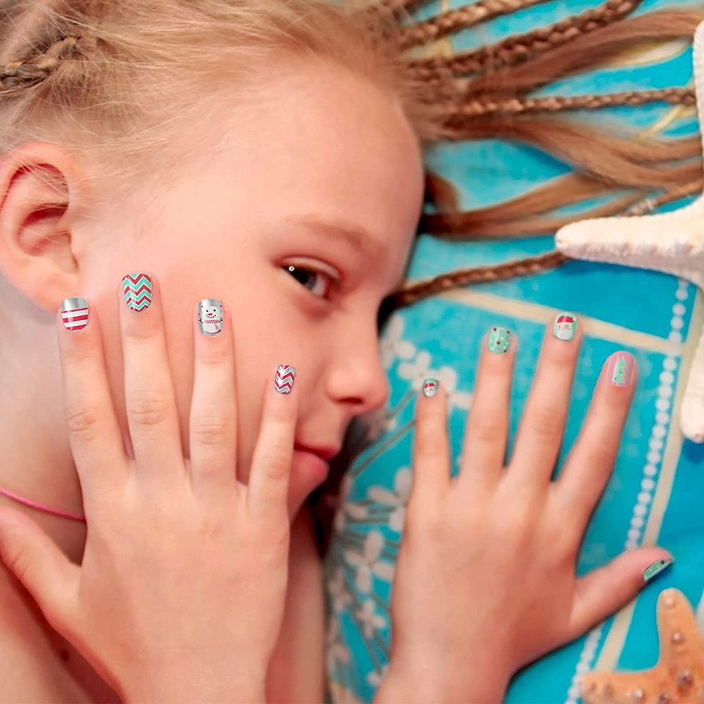 Móng giả in họa tiết phong cách hoạt hình dễ thương thích hợp trang trí móng DIY