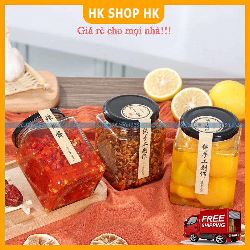 Hũ thủy tinh nắp thiếc chưng yến, làm sữa chua, đựng tinh bột, gia vị, trà hoa, mật ong, các kích thước