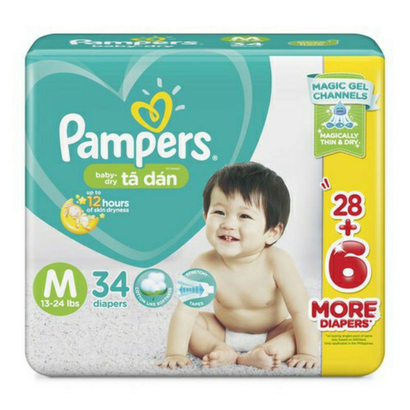 Tã Dán  Pampers M34,L30 .