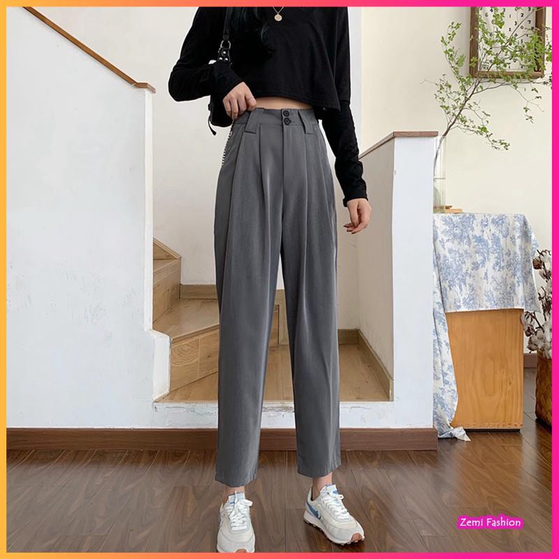 Quần Baggy Nữ ❤️ Quần Tây Nữ Ulzzang Trơn Ống Rộng | BigBuy360 - bigbuy360.vn