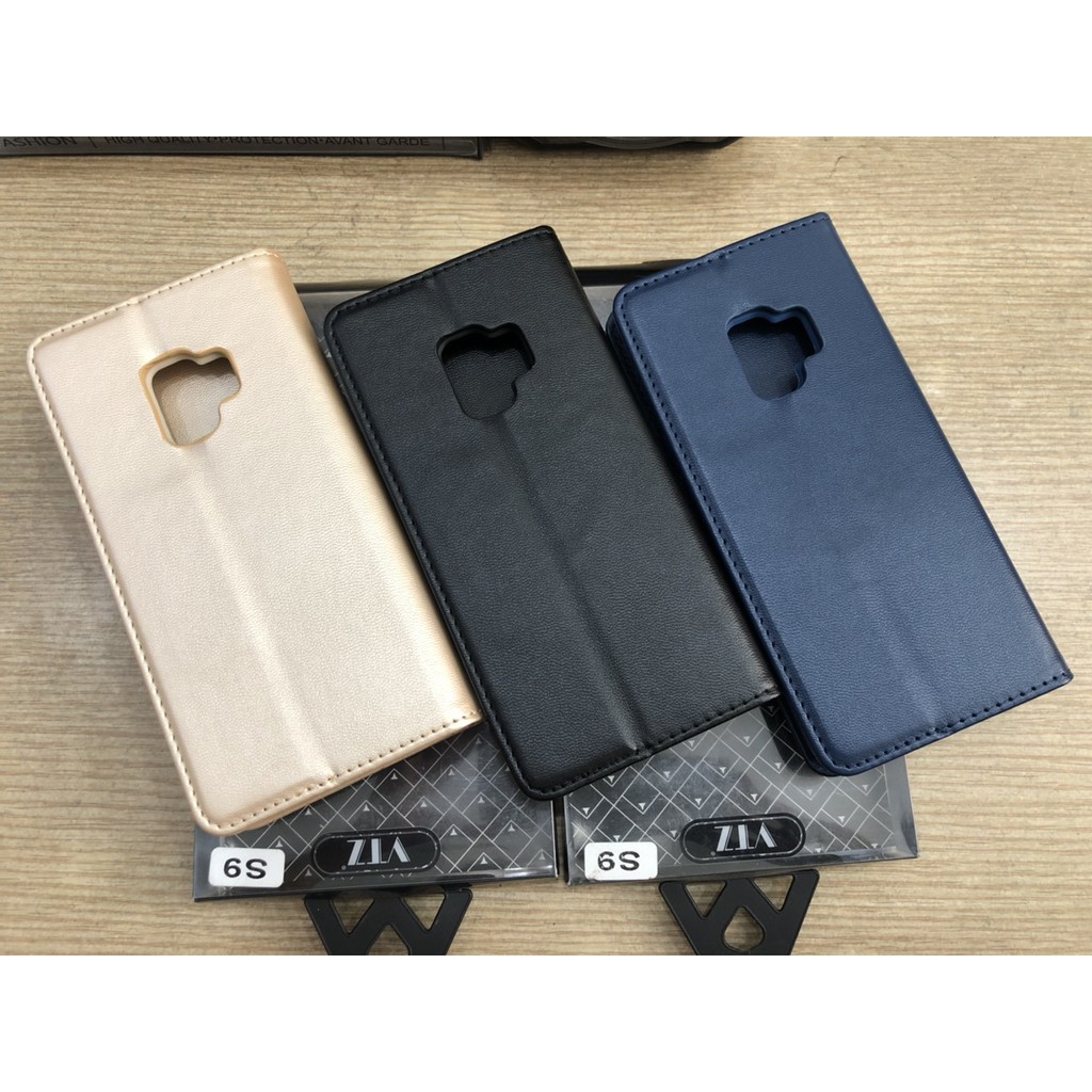 Bao da Samsung Galaxy S9 / s9 plus nắp gập may viền dạng ví sang trọng | BigBuy360 - bigbuy360.vn
