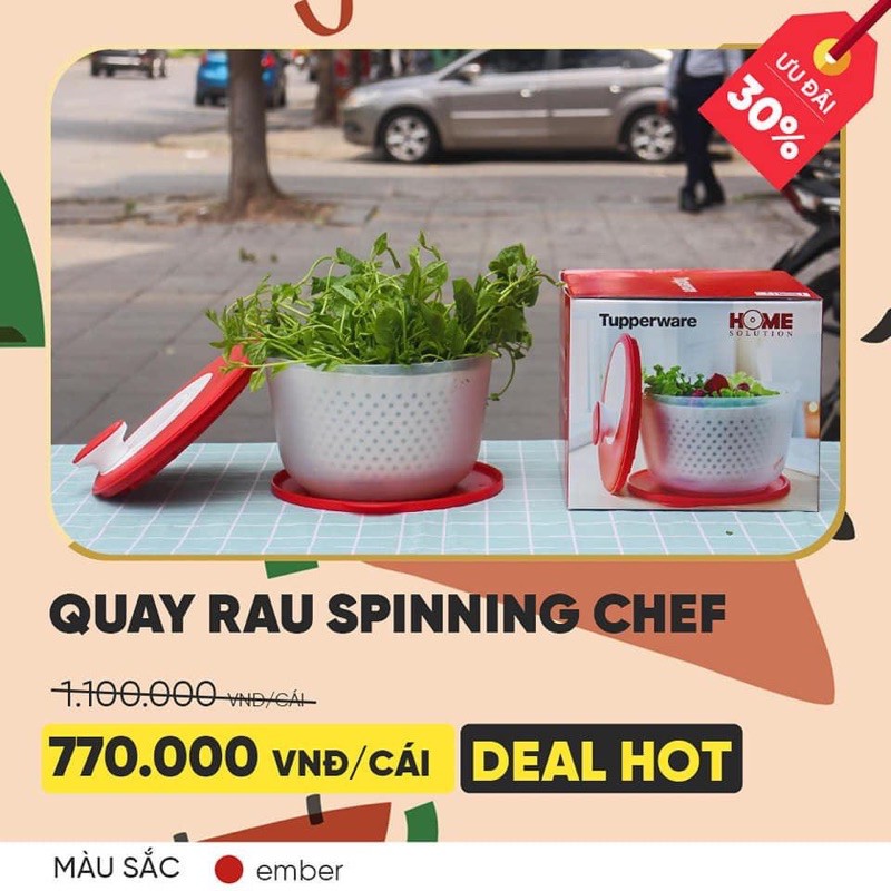 Tuperware - Dụng cụ quay rau spinning chef