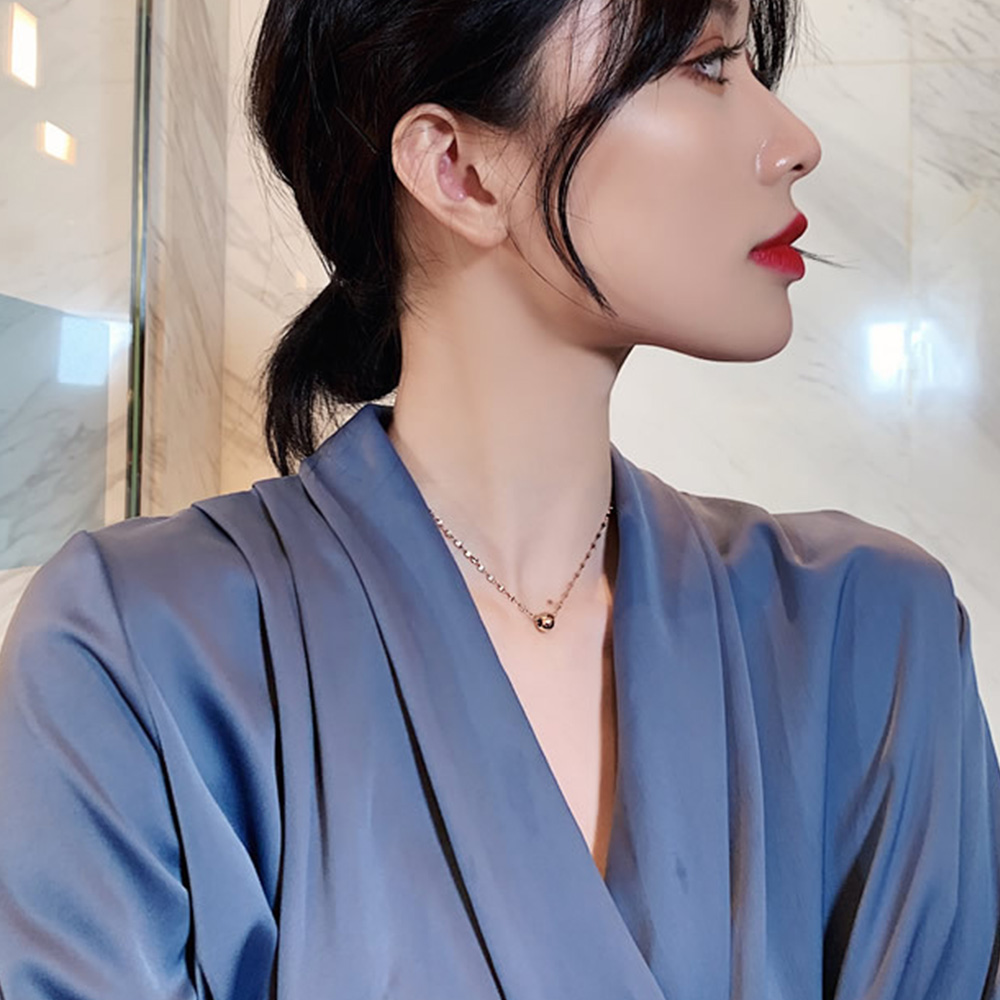 vòng cổ Mặt Tròn Bằng Thép Không Gỉ