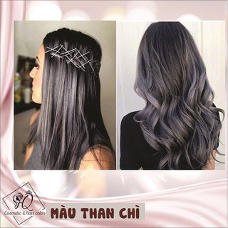 Thuốc nhuộm tóc màu than chì  - Tặng kèm oxy trợ nhuộm và găng tay