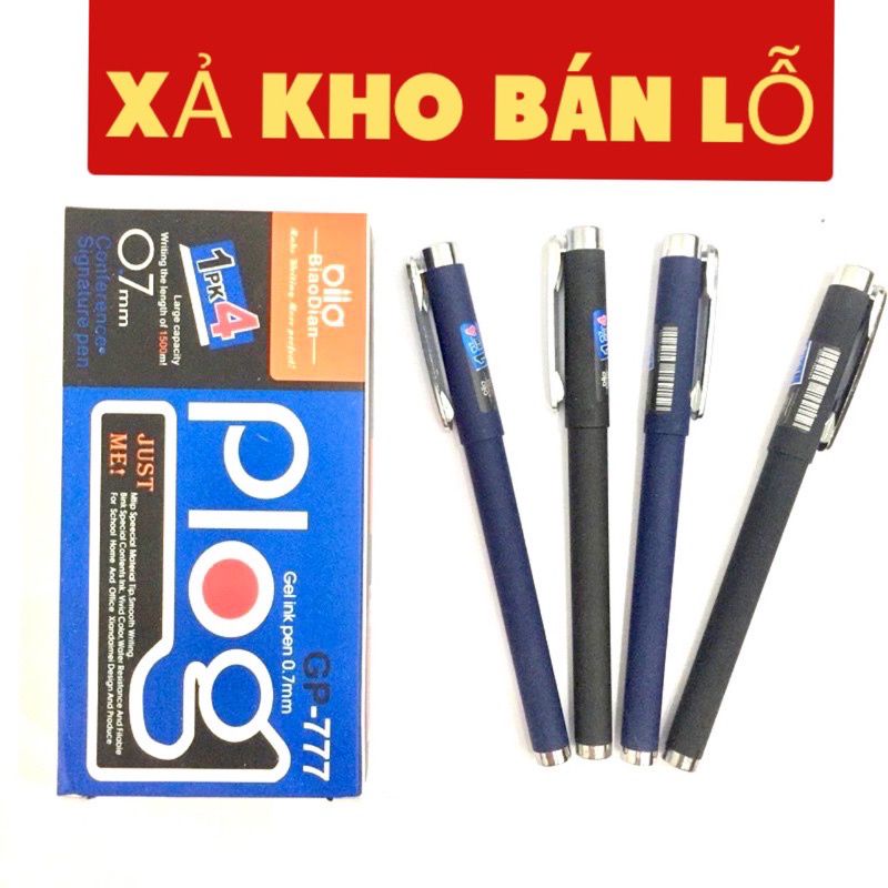 COMBO 12 BÚT BI NƯỚC Plog GP-777 1.0 mm. NÉT MỰC TO ĐẬM TRƠN PHÙ HỢP CHO NGƯỜI GIÀ HOẶC ĐÁNH DÁU