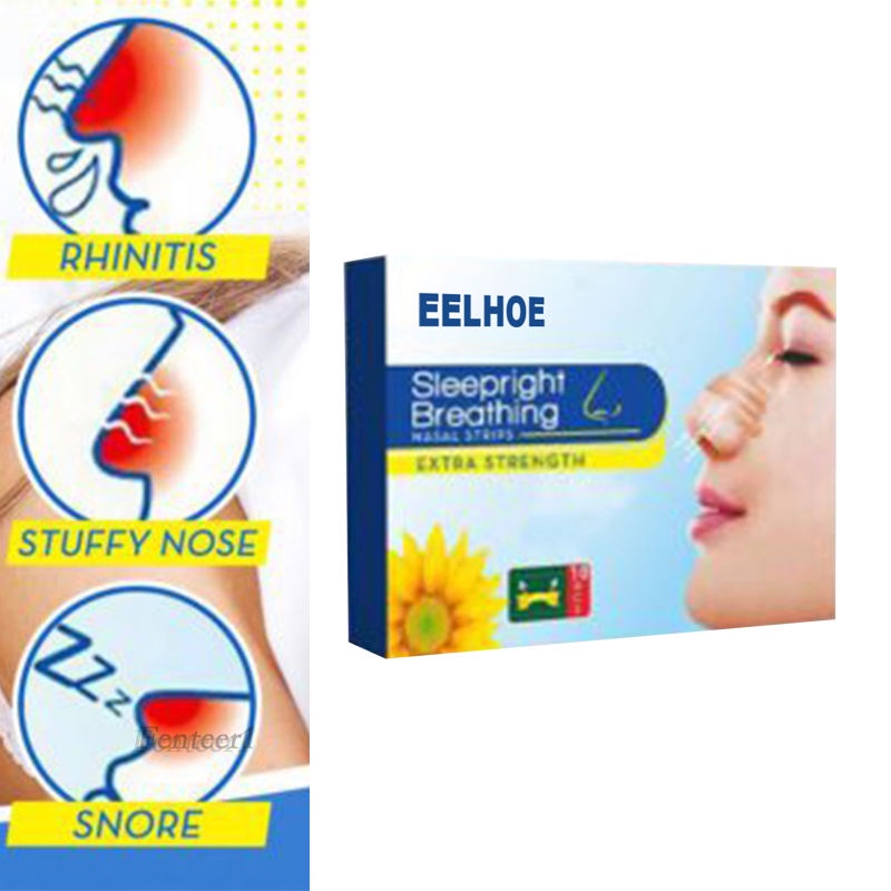 [Hàng mới về] Hộp 10 miếng dán mũi chống ngáy hiệu quả an toàn