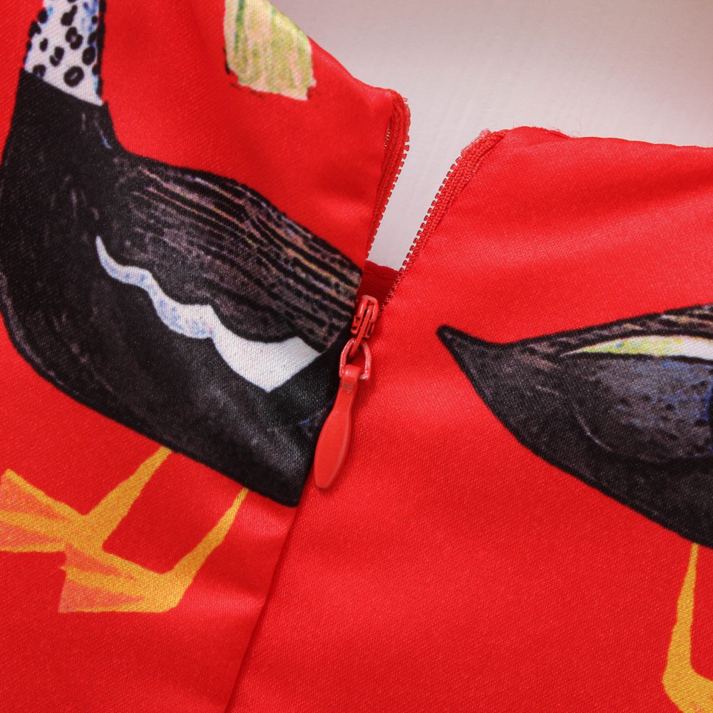 Đầm Sanlutoz Tay Dài In Họa Tiết Chim Hoạt Hình Dành Cho Bé Gái