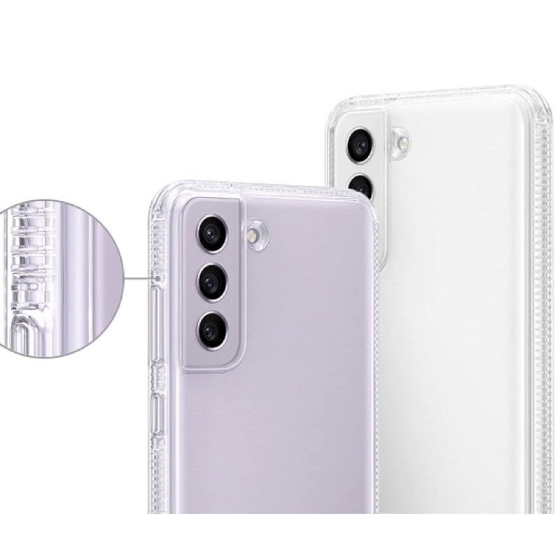 Chính hãng nguyên seal-Ốp lưng nhựa cứng trong suốt Clear Standing Cover cho Samsung Galaxy S21 FE 5G