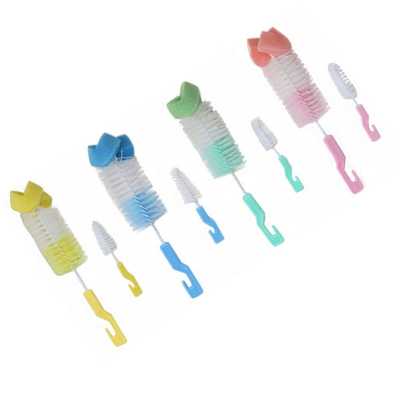 Set 2 cọ vệ sinh bình sữa xoay 360 độ đa năng tiện dụng
