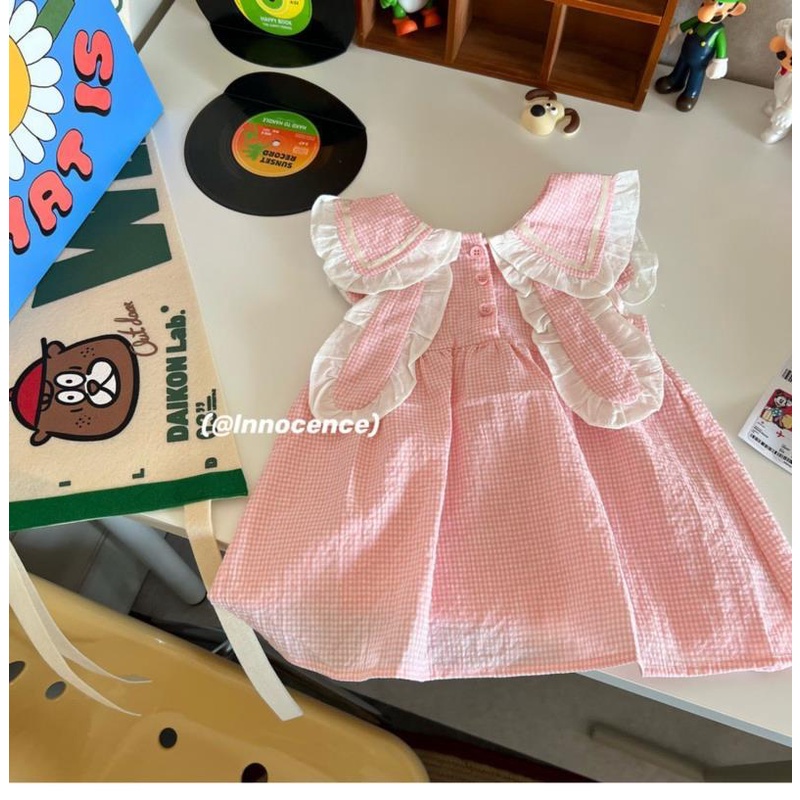 Đầm Công Chúa Thắt Nơ Chất Liệu Cotton Thời Trang Xuân Hè Hàng Mới 2022 Dành Cho Bé Gái