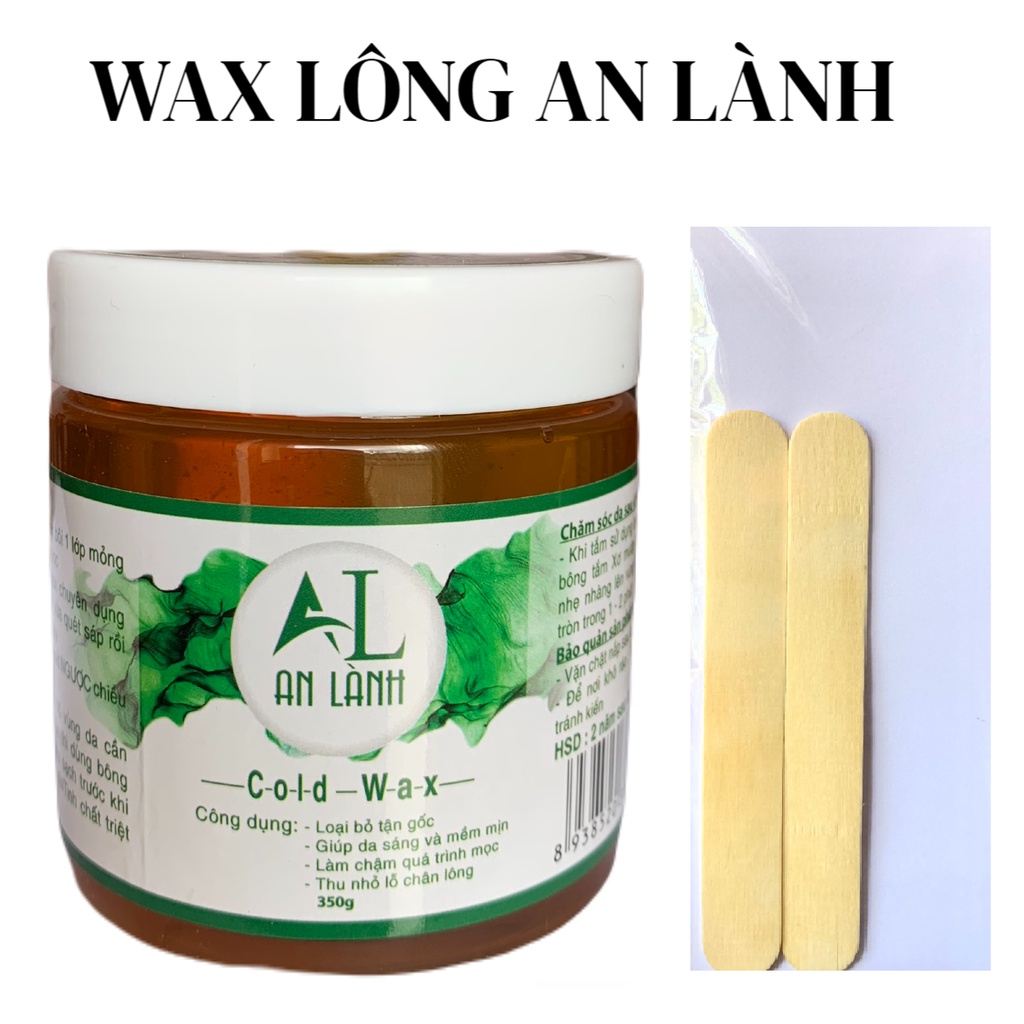 Sáp Wax Lông Thiên Nhiên 100% - Wax Lông An Lành Chính Hãng ( Tặng 50 Tờ Giấy Và 2 Que )