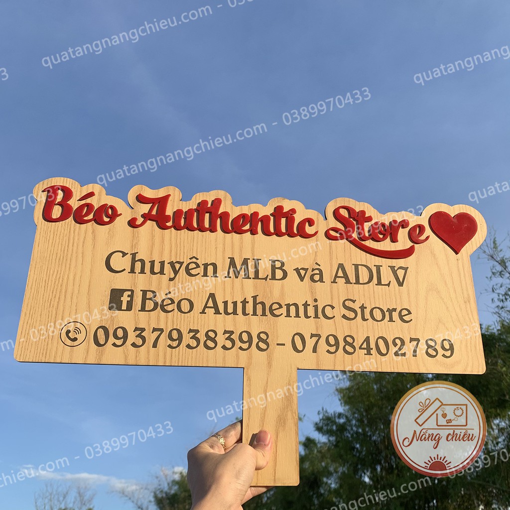 Bảng hiệu gỗ khắc laser_ bảng hiệu cầm tay giá sỉ_ Bảng hiệu cho shop bán hàng online