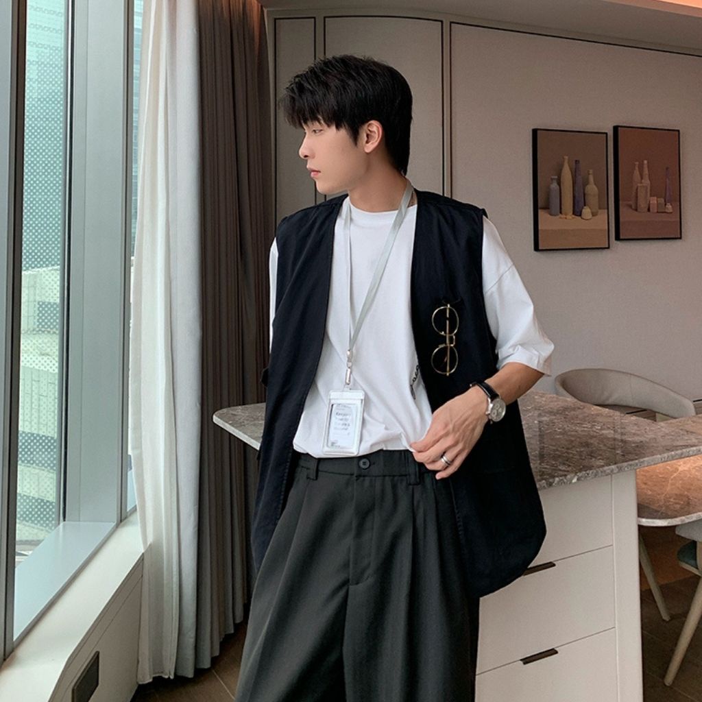 Áo khoác gile kaki nam nữ Mavota áo ghi lê unisex form rộng phong cách Hàn Quốc GILE02