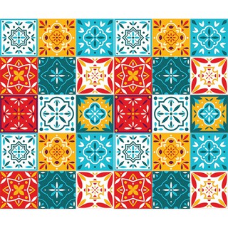Giấy decal trang trí họa tiết hoa văn gạch