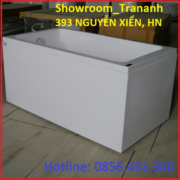 BỒN TẮM NHỰA 1.35M FANTINY MBL/R - 135S, BỒN TẮM YẾM CHÂN INOX 1350 x 750 x 650 mm.