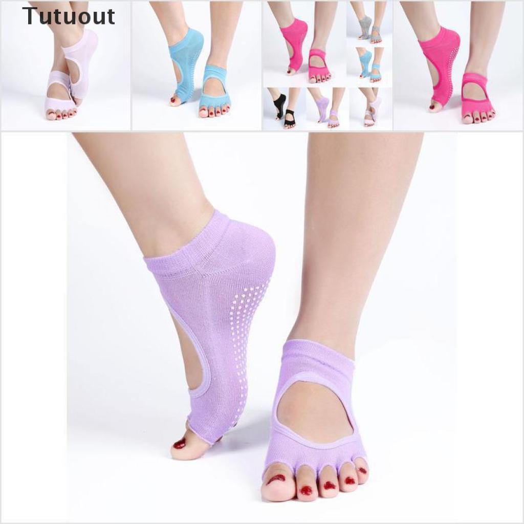 Vớ Cotton Pvc Xỏ Ngón Chống Trượt Hở Ngón Tập Yoga Thể Thao