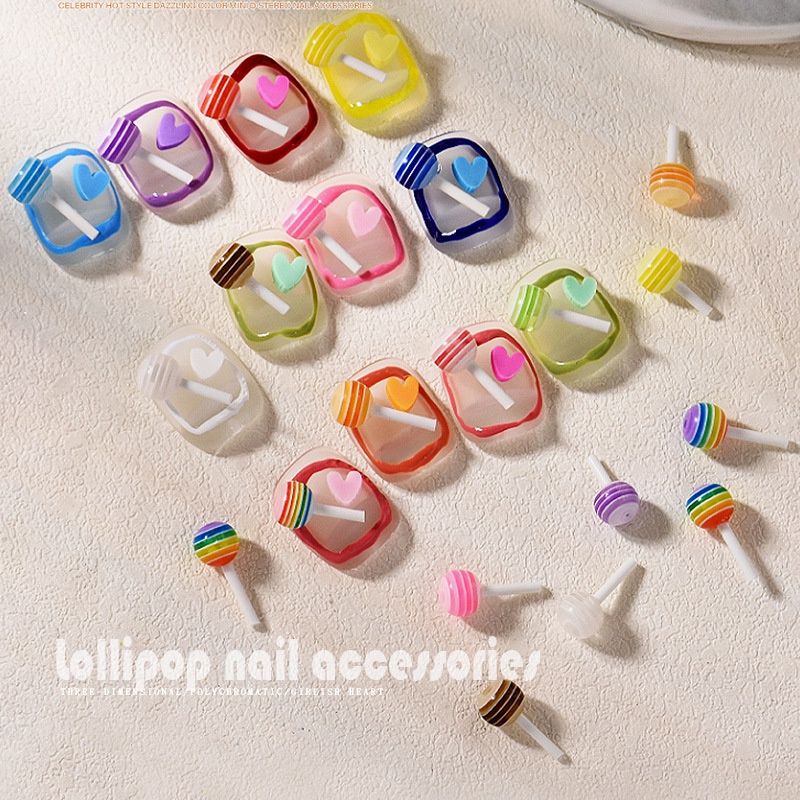 Charm kẹo mút lolipop trang trí móng tay, nailbox