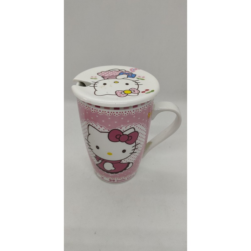 ly dứ hình mèo hello kitty có tay cầm và nắp