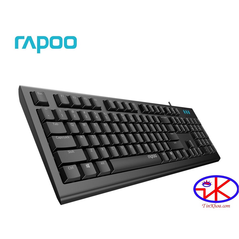Bàn phím có dây dùng cho văn phòng  RAPOO NK1800 màu đen.