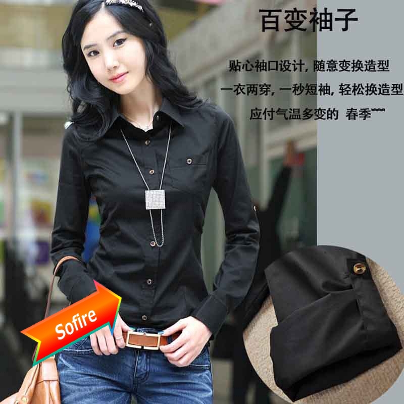 Áo sơ mi Dài tay Ngắn tay Thời Trang Nữ Áo kiểu