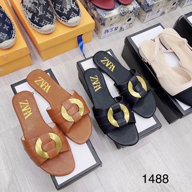 Dép lê zara tag tròn fullbox mã 1488
