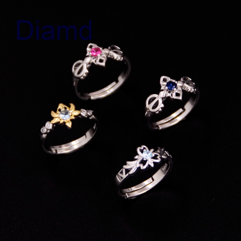 Diamd Nhẫn Hóa Trang Nhân Vật Anime Genshin Va Chạm Mắt Gió Lửa Rock Nhật Bản Cổ Điển Quà Tặng Trang Sức Cho Nam Và Nữ